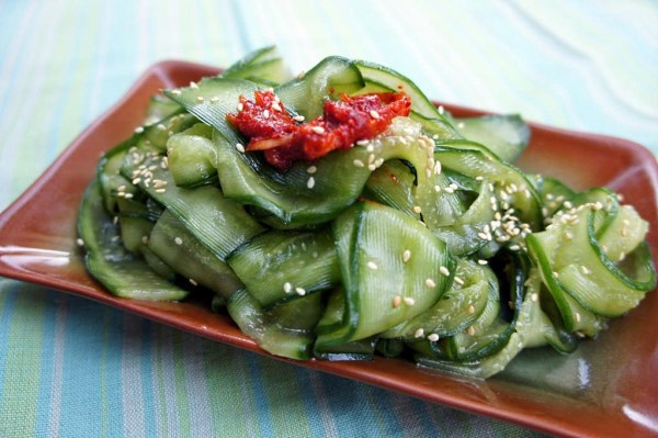 Compressed rectangle Cucumber salad