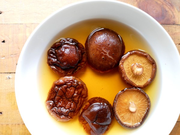 Rehydrated Chinese mushrooms