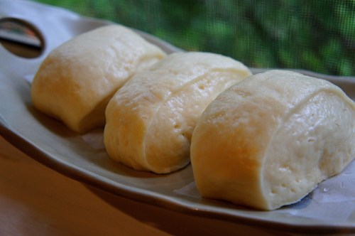 Home made steamed buns 'man tou' (馒头)