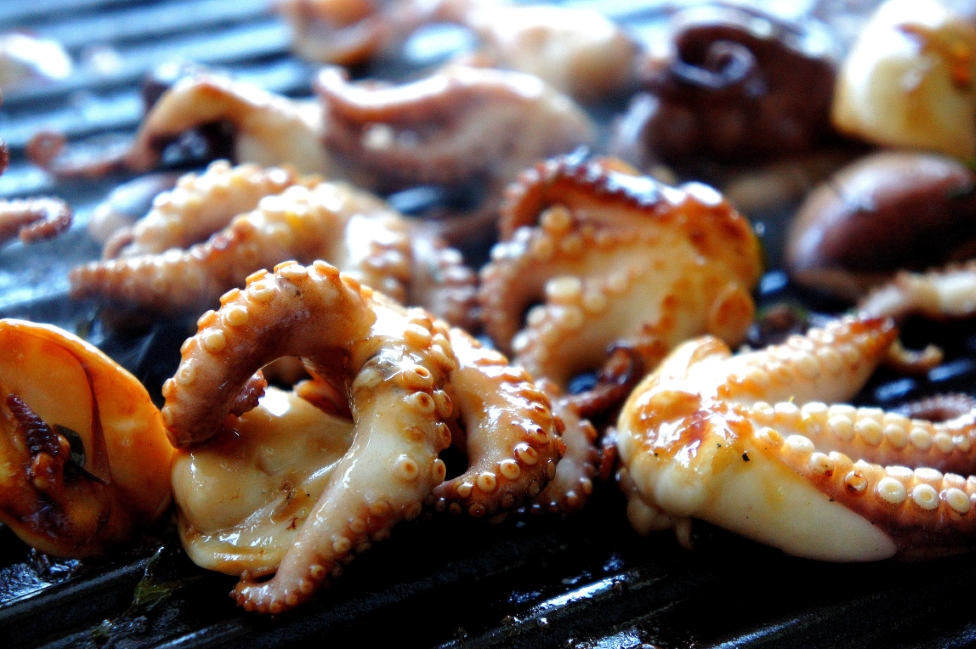 Grilled baby octopus in Asian&nbsp;marinate