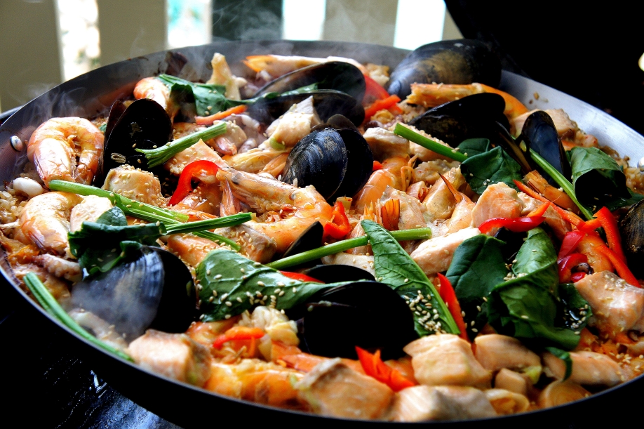 One Pot Meal: Asian rice/paella with miso, wasabi, and Korean&nbsp;pepper