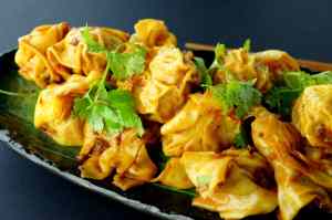 Wonton salad with XO sauce