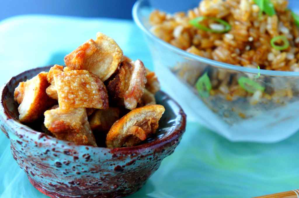 Grandmother’s luscious pork fat and cracklings&nbsp;豬油豉油撈飯