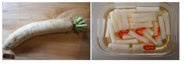 Pickled Asian white radish