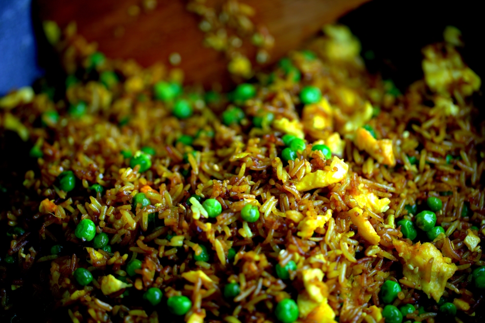 Egg fried rice with turmeric, cumin, soy sauce and sesame oil, a recipe of Auntie&nbsp;Wong