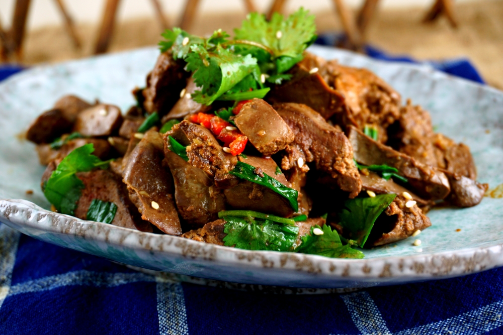 Chicken liver with oyster&nbsp;sauce